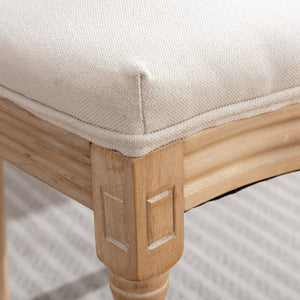 A&A French Style Solid Wood Frame Dining Chairs Set of 2