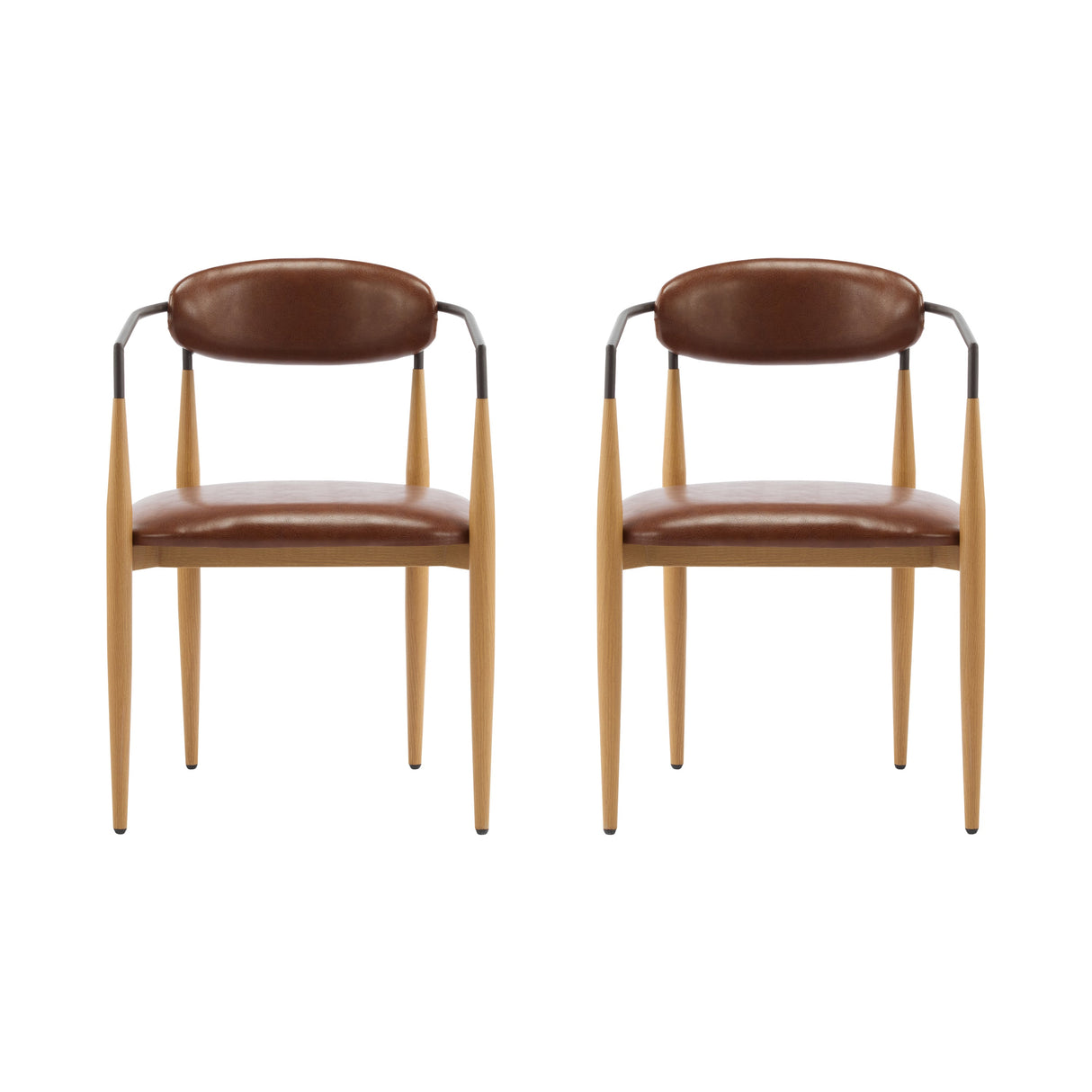 Fielding Mid-Century Modern Dining Chair, Set of 2
