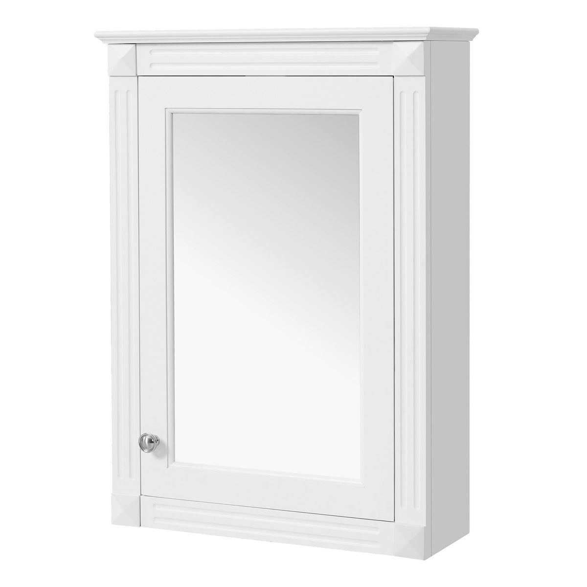 Wall Mounted Bathroom Storage Medicine Cabinet with Mirror - Black or White