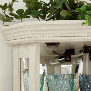 Elegant Lighted Corner Curio Cabinet