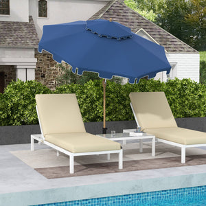 Outsunny 9' Patio Umbrella with Push Button Tilt and Crank