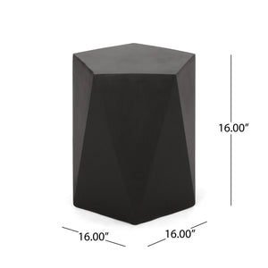 Side Table With Geometric Design