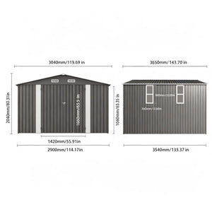 Outdoor Storage Shed With Lockable Doors