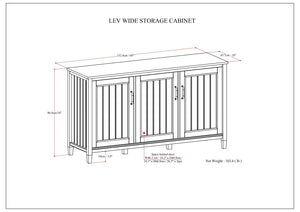 Lev - Wide Storage Cabinet - Smoky Brown