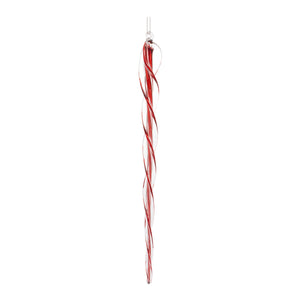 Spiral Glass Icicle Drop Ornament (Set of 6)