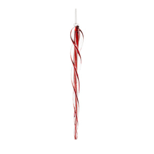 Spiral Glass Icicle Drop Ornament (Set of 6)