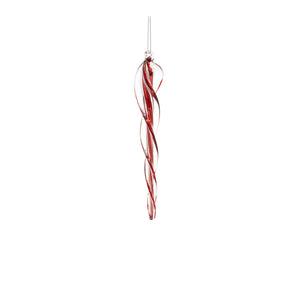Spiral Glass Icicle Drop Ornament (Set of 6)