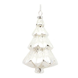 White Frosted Pine Tree Ornament (Set of 6)