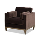 Contour Velvet Upholstered Accent Chair with Removable and Reversible Back - Accent Chairs