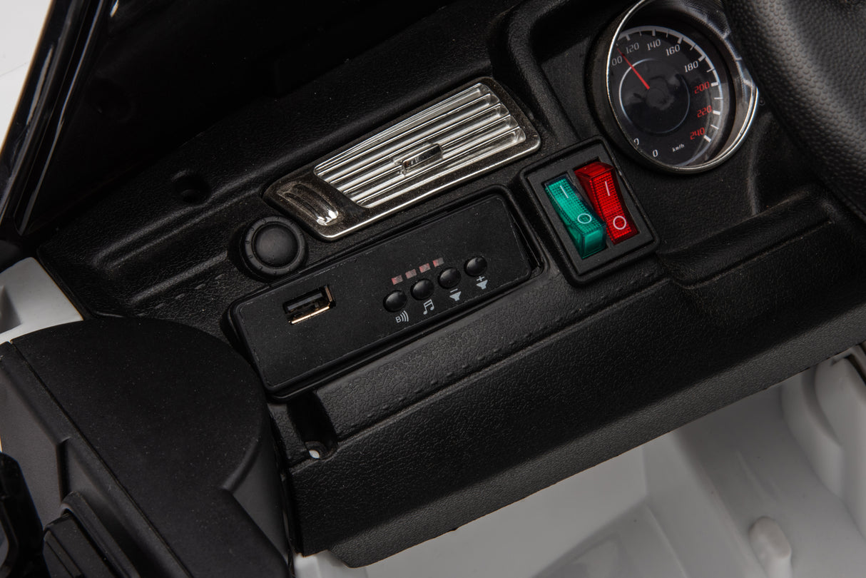 Electric Ride-On Car for Kids with Leather Seat and Four-Wheel Drive