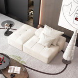 Modern Oversized Modular Sectional Sofa, Sparkling Fabric Soft Cushions With 2 Pillows