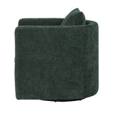Sutton Light Grey Performance Fabric Swivel Barrel Chair