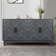 Stronger-vintage-style-buffet-cabinet,-taupe-grey-Buffets