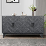 Stronger-vintage-style-buffet-cabinet,-taupe-grey-Buffets