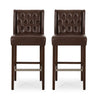 Solstara - Upholstered Dining Barstool With Button Tufted And Wing Back