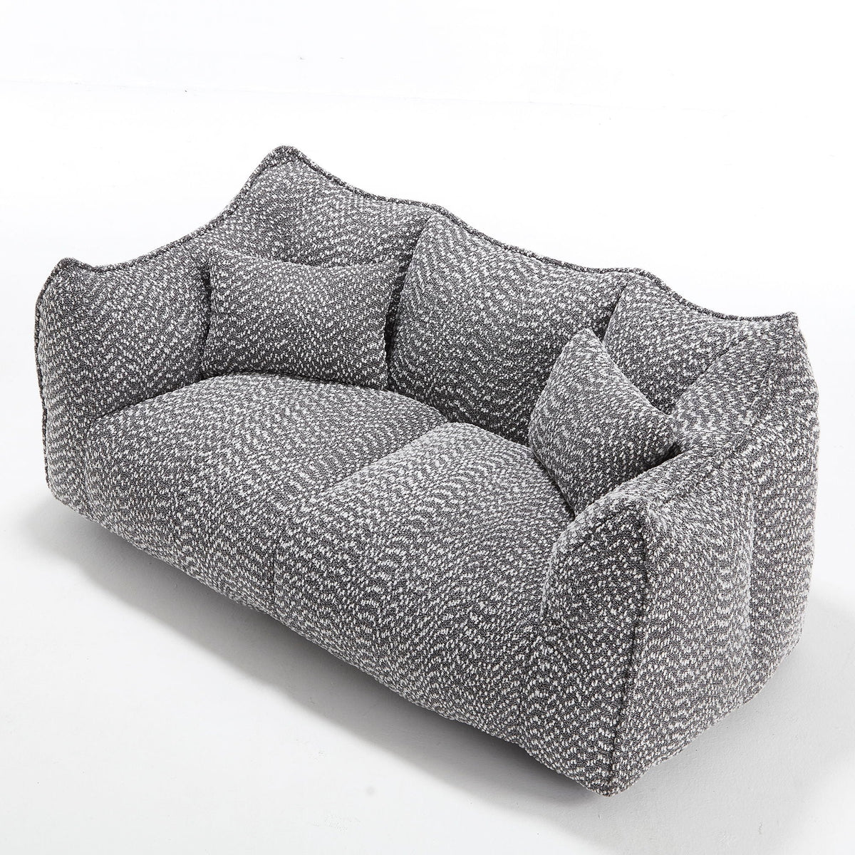 Comfortable Dual Beanbag Chair With High Resilience Foam Core For 2 People