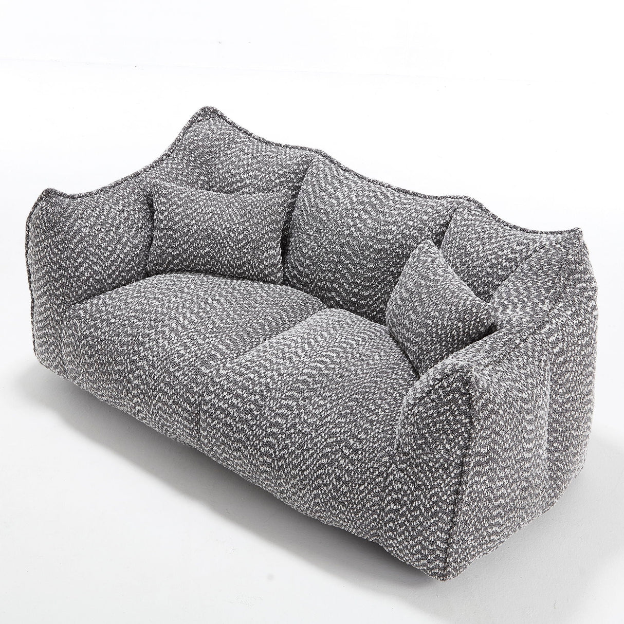 Comfortable Dual Beanbag Chair With High Resilience Foam Core For 2 People
