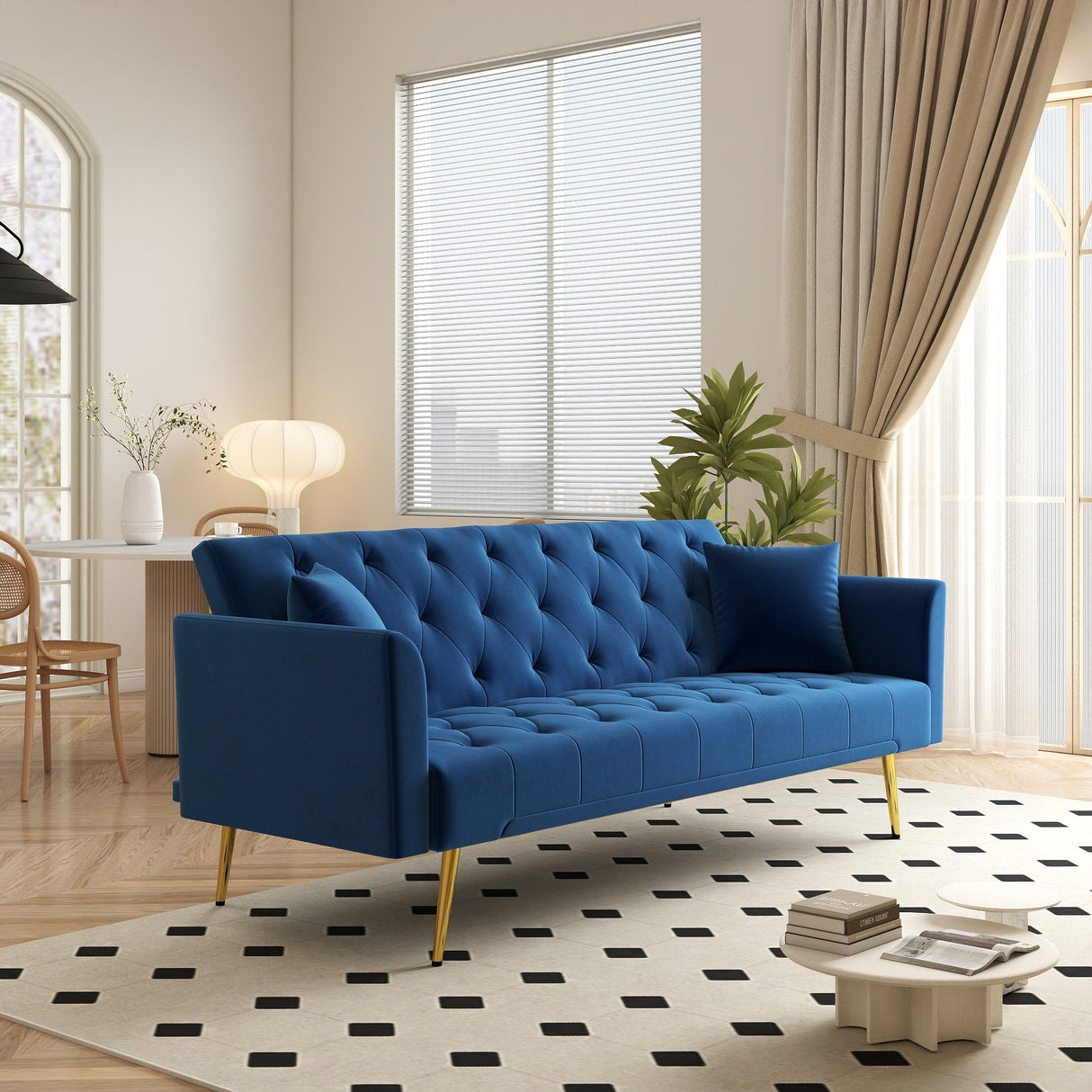 Modern Convertible 72 Inch Foldable Sleeper Sofa