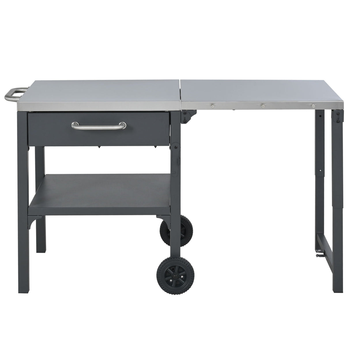 Foldable Outdoor Kitchen Cart With Storage For Patio