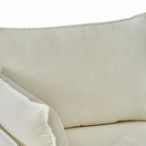 Oversized Chaise Lounge Chair with Ottoman and Storage in Beige