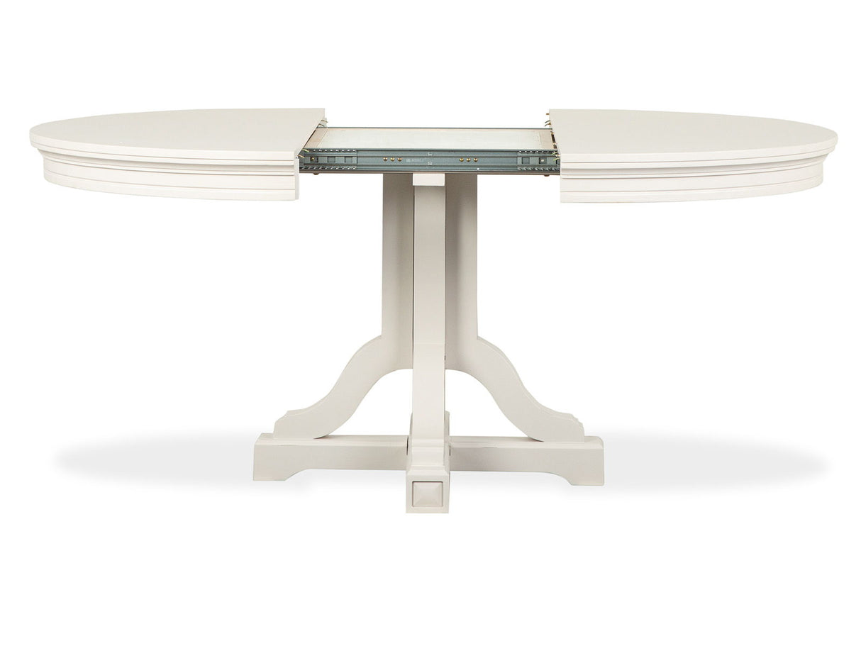 Willowbrook - Extendable 48" Round Dining Table - Egg Shell White
