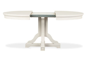 Willowbrook - Extendable 48" Round Dining Table - Egg Shell White