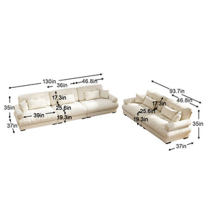 Modular Velvet Sofa Set