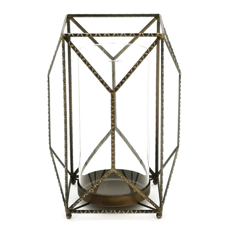 Geometric-Candle-Holder-with-Glass-Hurricane-Candle-Holders