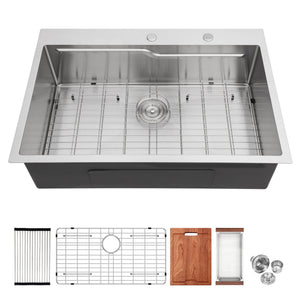 33" Drop In Kitchen Sink