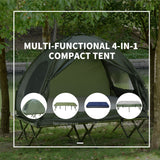 Outsunny 2-person camping cot tent with air mattress