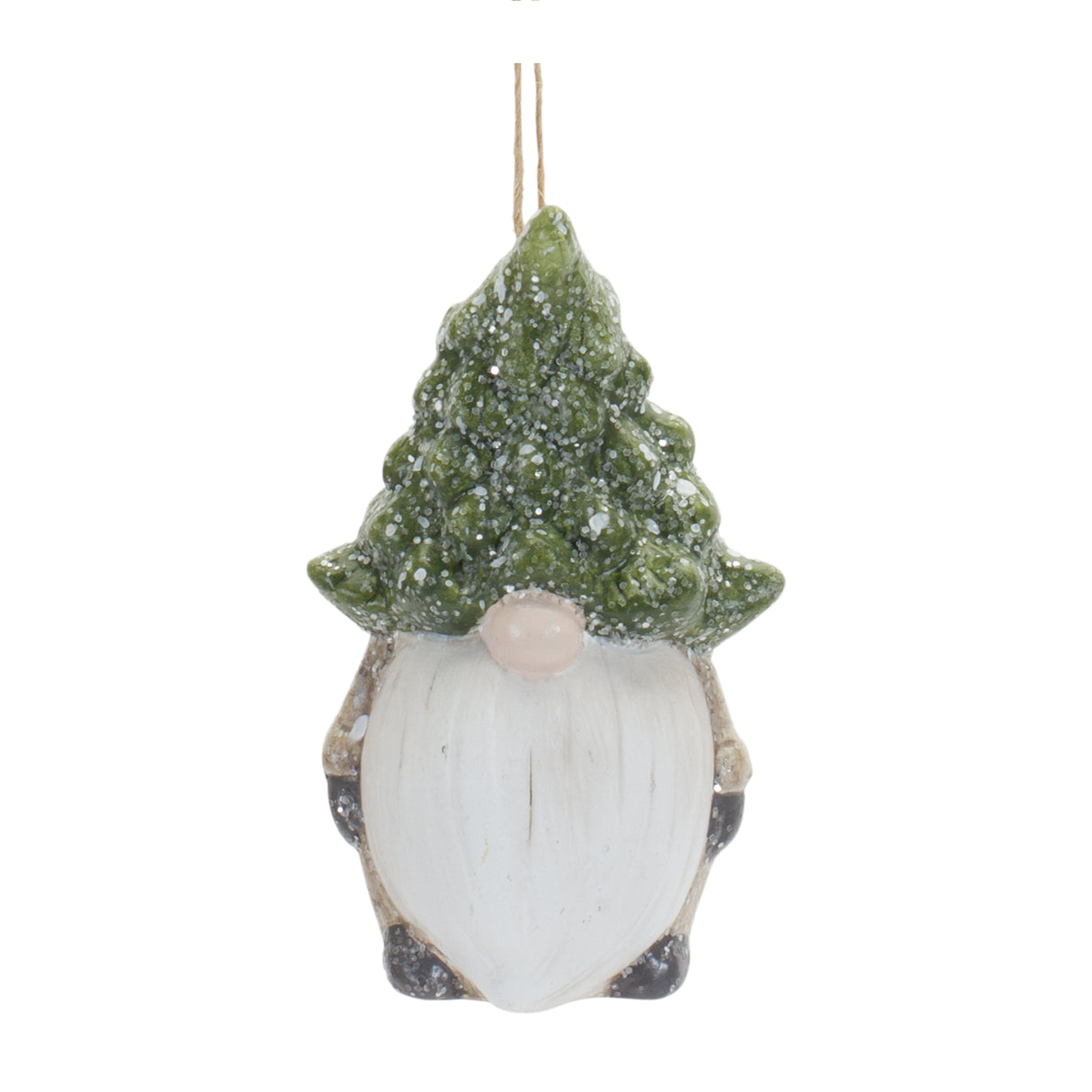 Terra Cotta Gnome with Pine Tree Hat Ornament (Set of 6)