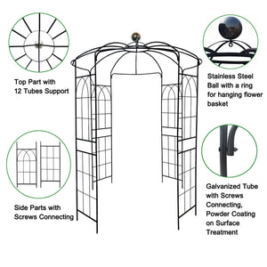 Metal Garden Arch Iron Pergola