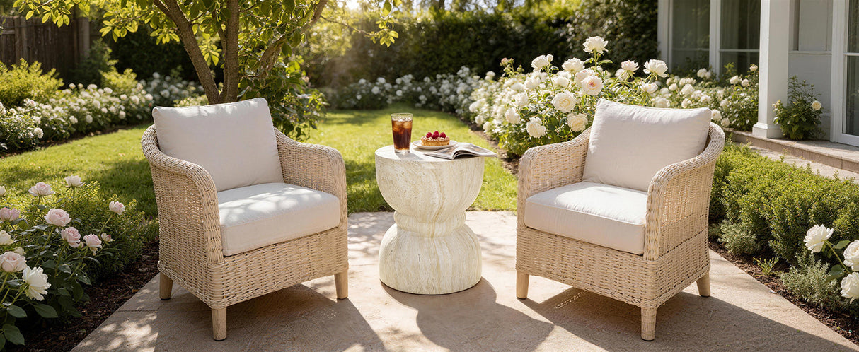 U_Style Outdoor Concrete Side Table
