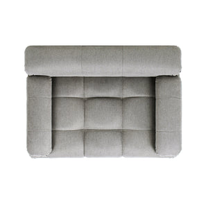 Marcel Upholstered Modern Pet Bed, Small to Medium Dog or Cat Uptown Gray Performance Velvet