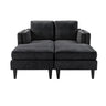 Chaise Lounge Sofa Bed With Dual Layer Armrests for Living Room