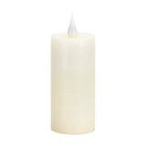 Cream led designer wax candle with moving flame