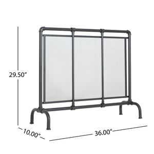 Celeste 1 Panel Iron Fireplace Screen 36" W x 29" H
