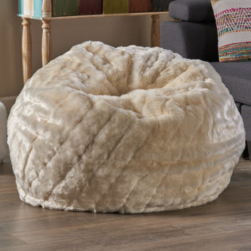 Amori Modern 3 Foot Faux Fur Bean Bag