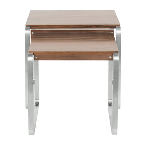 Tea Side Mid-Century Modern Nesting Tables - Walnut
