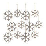Wooden-Snowflake-Ornament-with-White-Washed-Finish-(Set-of-12)-Christmas-Ornaments
