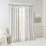 Twist Tab Lined Window Curtain Panel Silver 50x108"