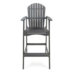 Outdoor Acacia Wood Adirondack Barstools (Set of 2)