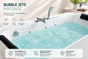 Condris 67" x 35" Whirlpool Bathtub for 2-Person