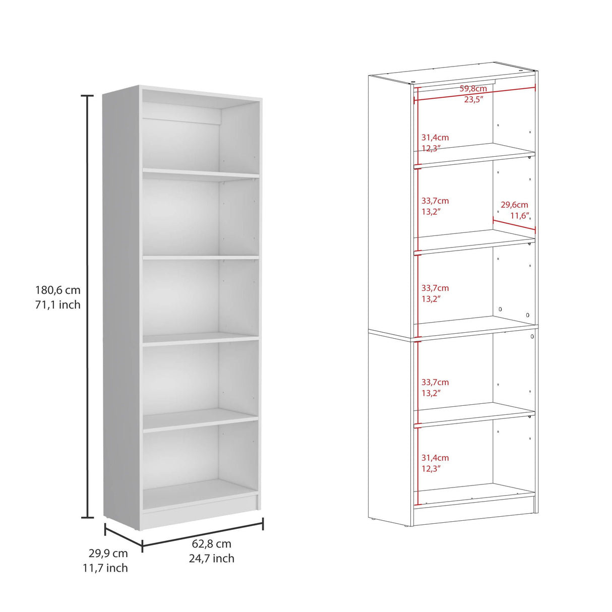 Levan - 3 Piece Living Room Set With 3 Bookcases