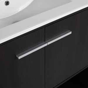 Modern Bathroom Vanity With Ceramic Sink, Freestanding Cabinet, Soft Closing Doors
