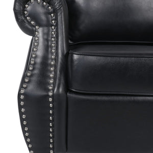 Contemporary Club Chair With Nailhead Trim And Rolled Armrests