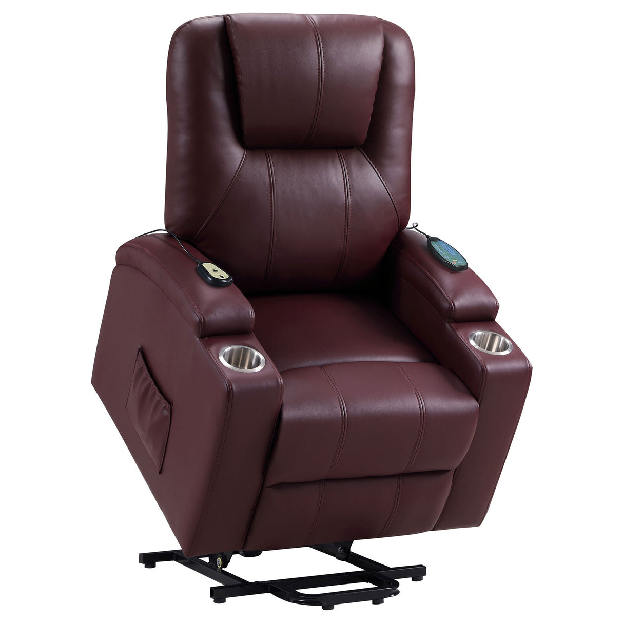 Macklin - Power Lift Massage Recliner With Heat And Dual Cupholders