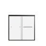Semi-Frameless Double Sliding Shower Door, Bypass Shower Door, 1 / 4" (6Mm) Thick SGCC Tempered Glass Door