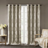 Ogee knitted jacquard total blackout curtain panel (only 1 pc panel)