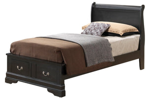 Upholstered Panel Sleigh Bed Design